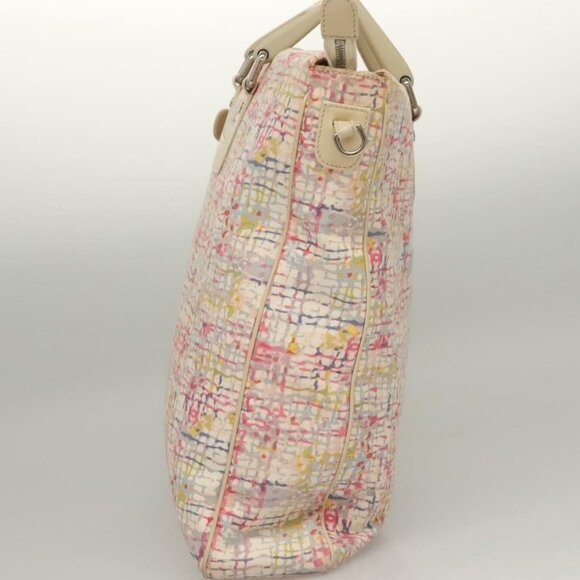 CHANEL Hand Bag Canvas 2way Pink Silver CC Auth 133090 - Picture 4 of 16